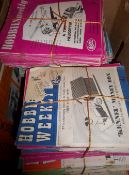 Box of 'Hobbies Weekly' magazines