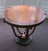 Art deco style circular occasional table