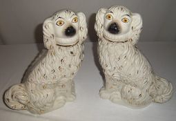Pr of Staffordshire dogs, ht approx 38 cm