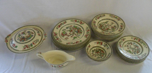 Johnson Brothers `Indian Tree` pattern part dinner service