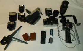 Praktica MTL5B camera, Sony Handycam CCD-TVR218E video camera & accessories