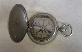 Wittnauer pocket compass marked U.S to the front