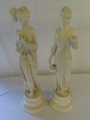 2 classical figure statues