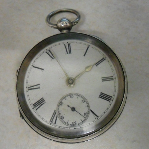 Silver pocket watch, Chester 1896