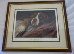John Trickett Ltd Ed signed print of a Boxer dog