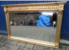Ex display gilt framed over mantle mirror