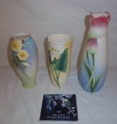 3 Franz porcelain vases, boxed