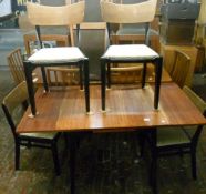 G Plan style retro extending  table & 4 ebonized chairs