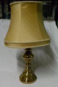 Brass table lamp, size approx 66 cm