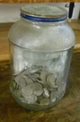 Lg jar of sixpence's