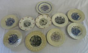 10 Vict child's plates with a religious theme