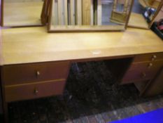 1960s dressing table, chest of drawers and bedside cabinet