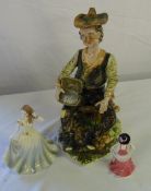 2 Coalport figurines Poppy & Jean & a tramp figurine