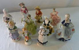 10 ceramic figurines