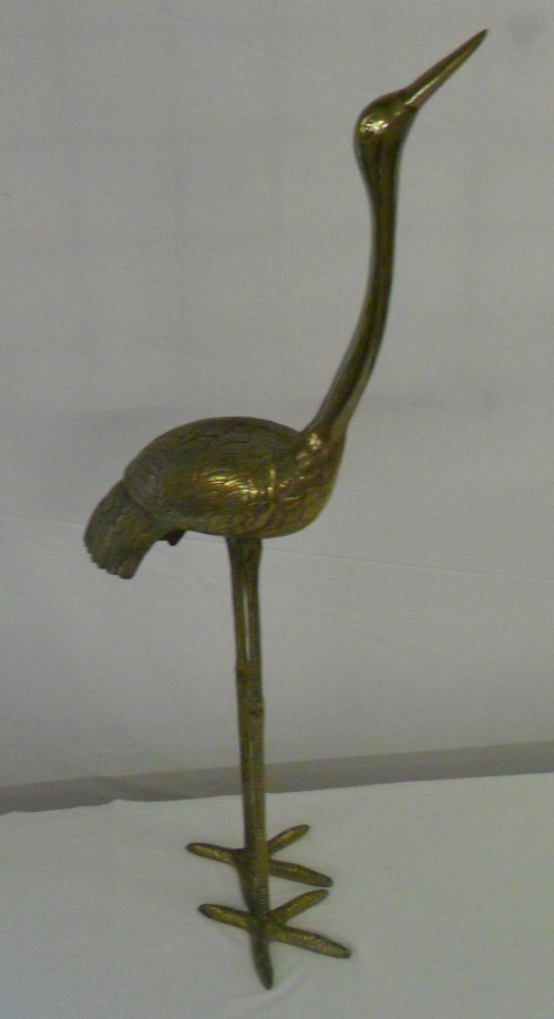 Lg brass stork