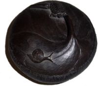 Carved dark wood bowl