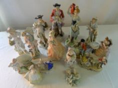 15 ceramic figurines