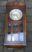 1930's oak wall clock