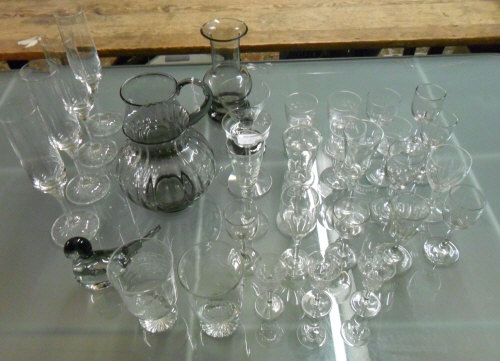 Box of various glassware inc Wedgwood