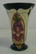 Moorcroft 'Foxglove' tall flared trumpet vase, dated '93 Rachel Bishop on base, ht approx 15 cm