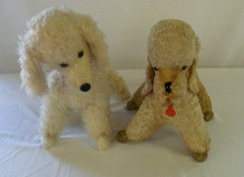'Merrythought Musical' poodle & 1 other poodle soft toy