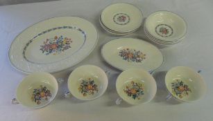 Wedgwood 'Morning Glory' part dinner service, approx 14 pcs