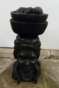 Carved African bust, 51cm tall