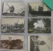 Album of postcards of windmills and water mills of the world (includes US & France)
