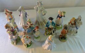 12 ceramic figurines