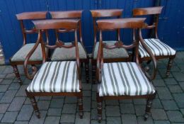 6 vict mah dining chairs inc 2 carvers