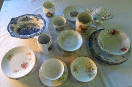 Box of crockery inc commemorative ware