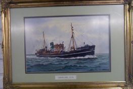 George Wiseman 'British Guiana' gilt framed water colour, size approx 83cm x 58cm