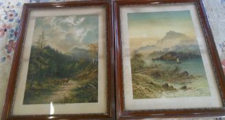 2 Edw prints 'On the way to Braemar' and 'Loch Vennachar'