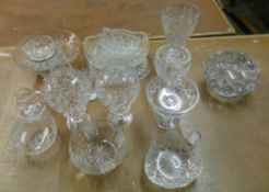 Box of glassware inc vases, small jugs etc