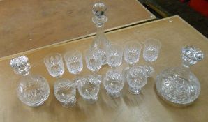 Glassware inc brandy glasses, wine glasses & decanters