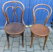2 bentwood chairs