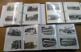 4 photo albums of buses, trains & transport inc Bristol & Bath, Thames Valley, Leeds trams to 1959