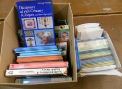 2 boxes of antique & collectibles books inc Nothern Ceramic Society journals etc