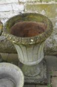 Large garden urn size approx 63 cm tall