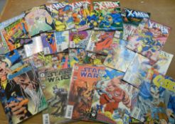 Lg box of comics inc X Men, Star Wars, Animal Man etc