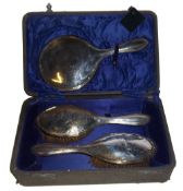 Silver cased dressing table set