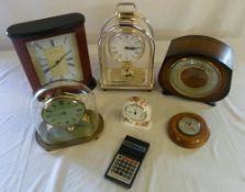 5 sm clocks, sm barometer & Toshiba BC-8111B retro calculator