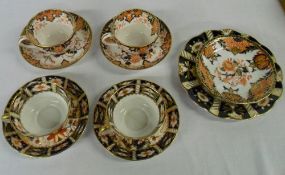 2 Royal Crown Derby cups and saucers x 2, Royal Crown Derby saucer and a plate