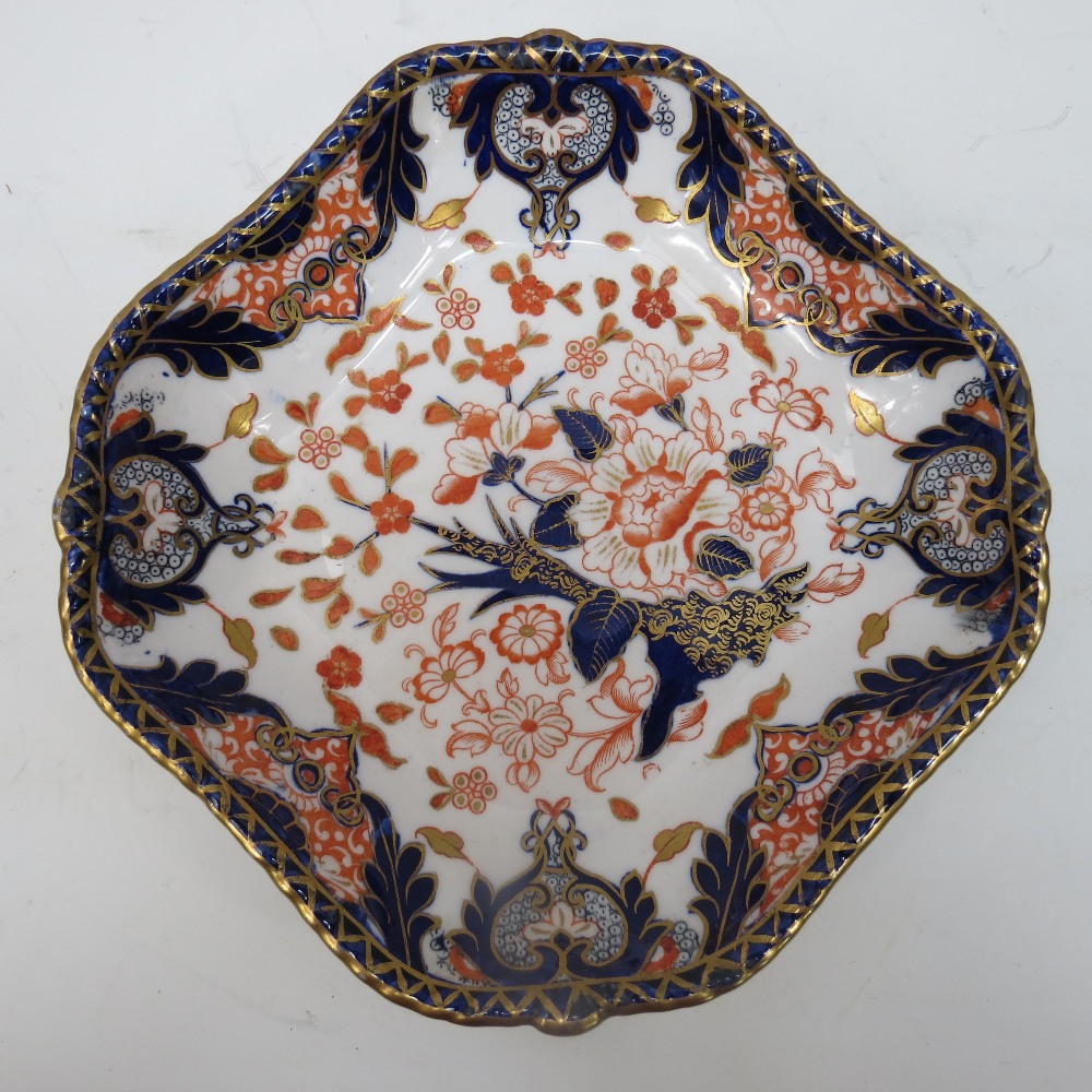 A Victorian Crown Derby large octagonal dish, 27cm