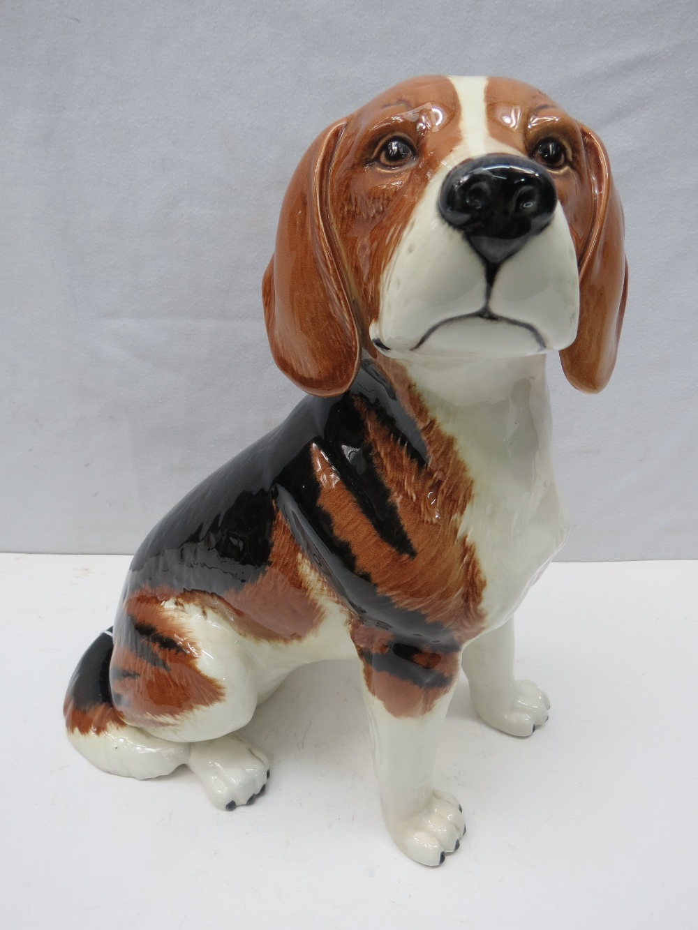 A large Beswick fireside figure of a beagle, model 2300, 36cm.