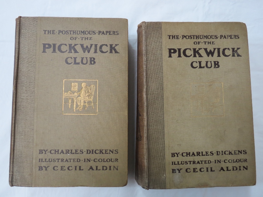 Cecil Aldin illustrated Pickwick Club by Charles Dickens in two volumes, London 1910, original