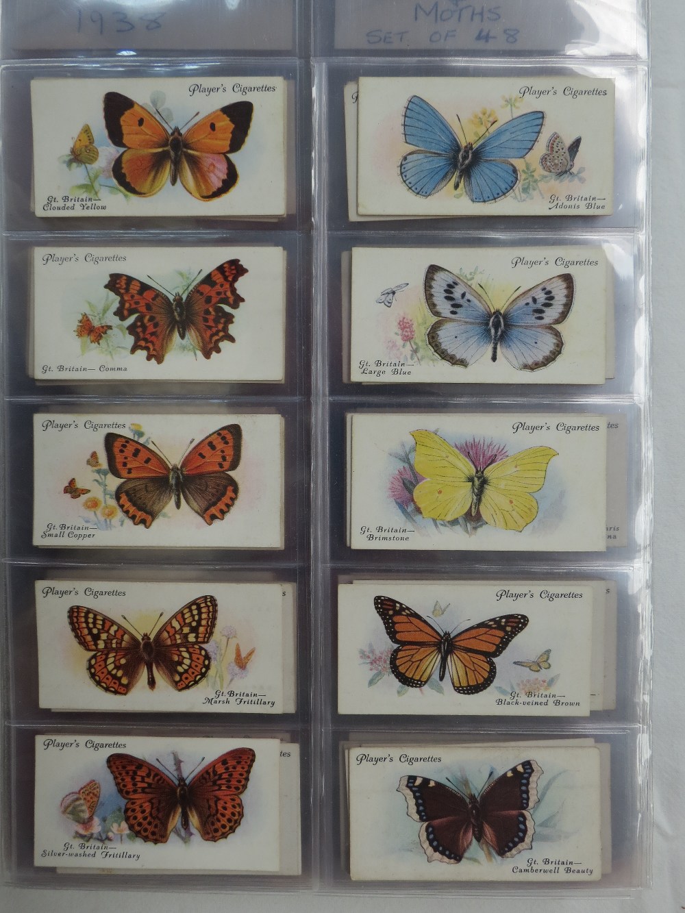 Nature themed, nine sets in sleeved album, butterflies, fish, dogs, animalloys, wildlife three