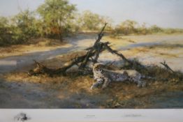 David Shepherd O.B.E (b. 1931) ARR, ""Savuti Sands"", Signed and numbered 129/1000 in pencil,