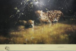 David Shepherd OBE (b.1931) ARR, ""Jaguars"", Signed and numbered 201/1500, Colour print, 31 x