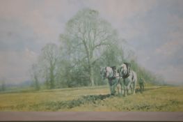 David Shepherd OBE (b.1931) ARR, ""Spring Ploughing"", Signed and numbered 30/850, Colour print, 50